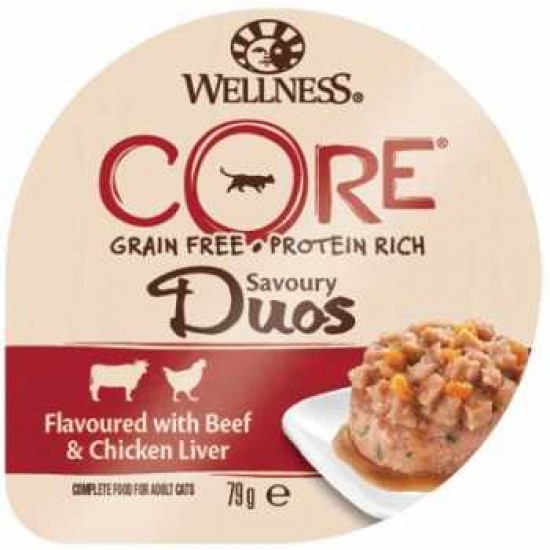 Wellness Core Savory Duos Pate Βοδινό & Συκώτι Κοτόπουλου 79gr