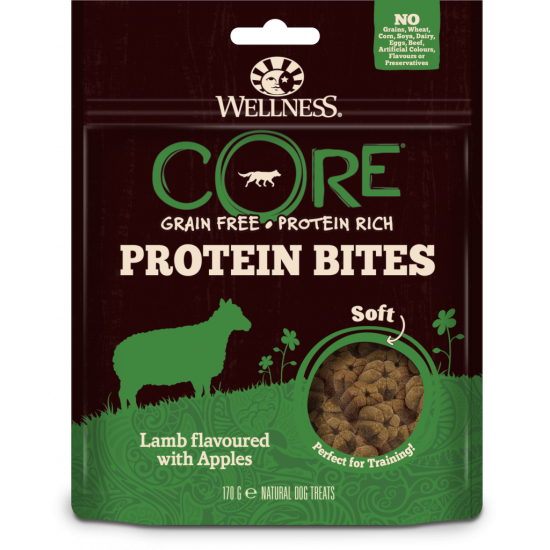 Wellness Core Dog Protein Bites Bites Soft Lamb Apples 170g