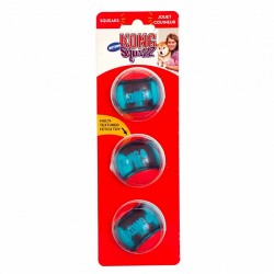 KONG Squeezz Action Ball Dog Toy Red Medium 3τμχ
