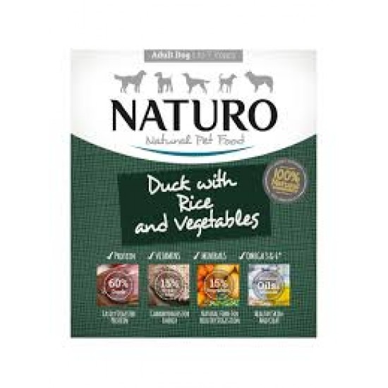  Naturo Adult Duck And Rice Vegetable Dog Food Tray 400G