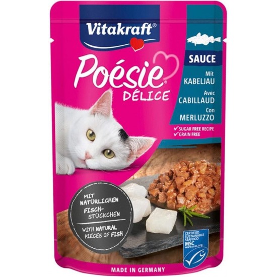 Vitakraft Cans For Cats With Pieces of Fish 85g