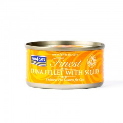 Fish4cats Finest Tuna Fillet with Squid 70g