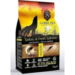 Ambrosia Adult Grain Free Mini Turkey & Fresh Salmon 6kg..
