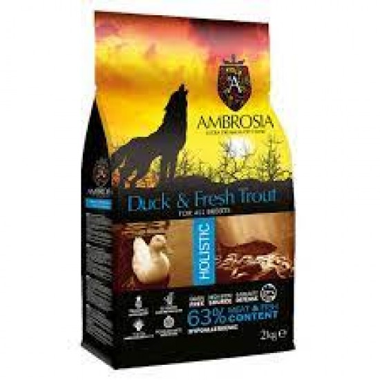 Ambrosia Grain Free Adult Duck & Trout 2Kg    ..