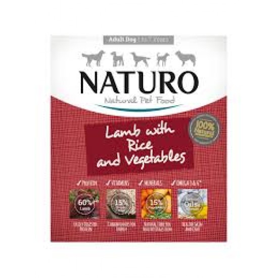 Naturo Adult Dog Lamb and Rice With Vegetable 400G