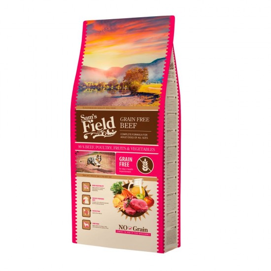 SAM’S FIELD Dog all size adult grain free govedina 13kg