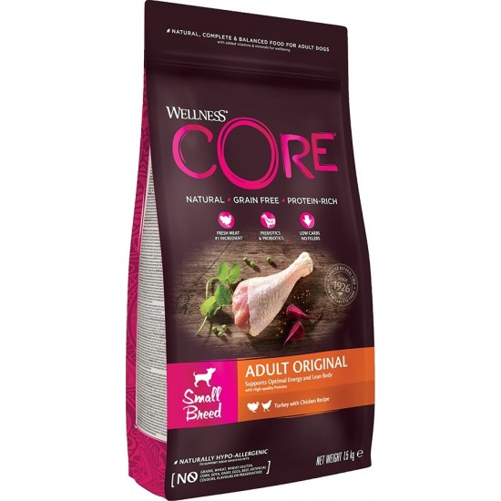 Wellness Core Grain Free Dog Small Breed Adult Original 5kg