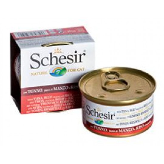 Schesir Tuna and Ox With Rice In Water 85g