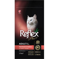 Reflex Plus Adult Cat Food Hairball & Indoor Σολομό 1.5kg