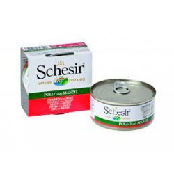 Schesir Wet food Chicken Fillets with Beef for adult dogs 150g