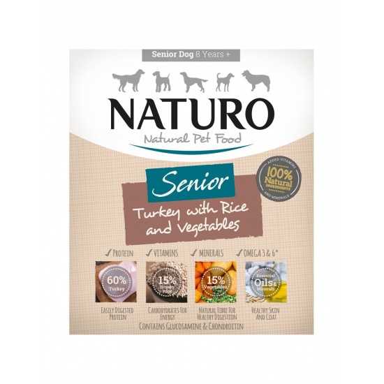 Naturo Senior Dog Turkey and Rice with Vegetable 400g