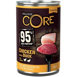  Wellness Core Percent Dog Food Wet Grain Free Κοτόπουλο και πάπια 400 g..