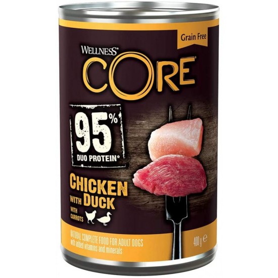  Wellness Core Percent Dog Food Wet Grain Free Κοτόπουλο και πάπια 400 g..