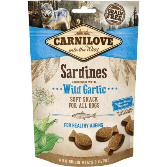 Carnilove Soft Snack με Σαρδέλα & Άγριο Σκόρδο 200gr