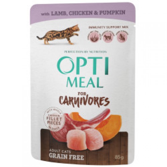Optimeal Adult Grain Free Lamb, Chicken & Pumpkin 85g
