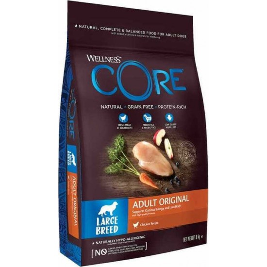 Wellness Core Original Large Breed Dog Food Dry Grain Free Chicken 10KG