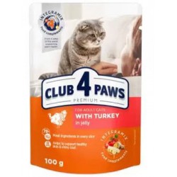 Club 4 Paws Premium with turkey in jelly for adult cat 100g