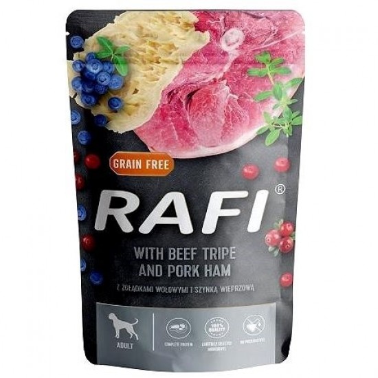RAFI Adult Dog Grain Free with Beef Tripe & Pork Ham 500g