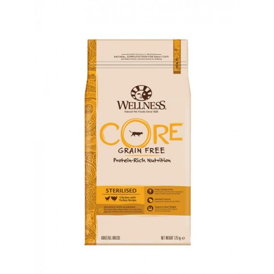 Wellness Core Cat Sterilised Chicken and Turkey 1.75Kg