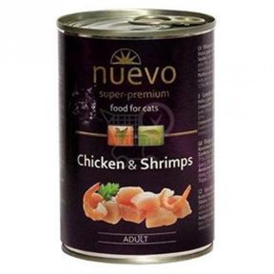 Nuevo Super Premium Adult Cat Chicken & Shrimps 400g