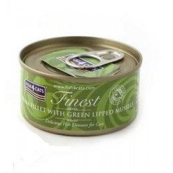 Fish4cats Tuna Fillet with Green Lipped Mussels 70g
