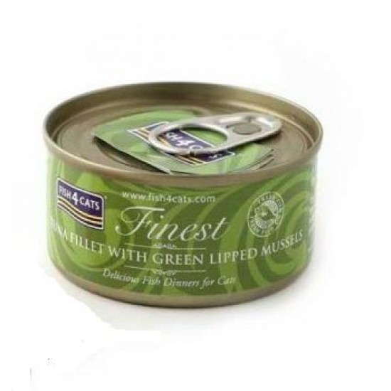 Fish4cats Tuna Fillet with Green Lipped Mussels 70g