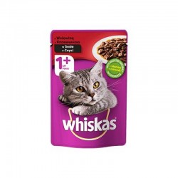 Whiskas τροφή γάτας μοσχάρι σε σάλτσα 100g    ..