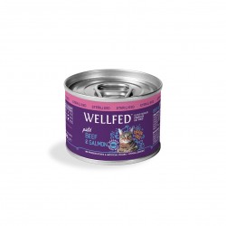 Wellfed Sterilised Μοσχάρι και Σολομός 200gr