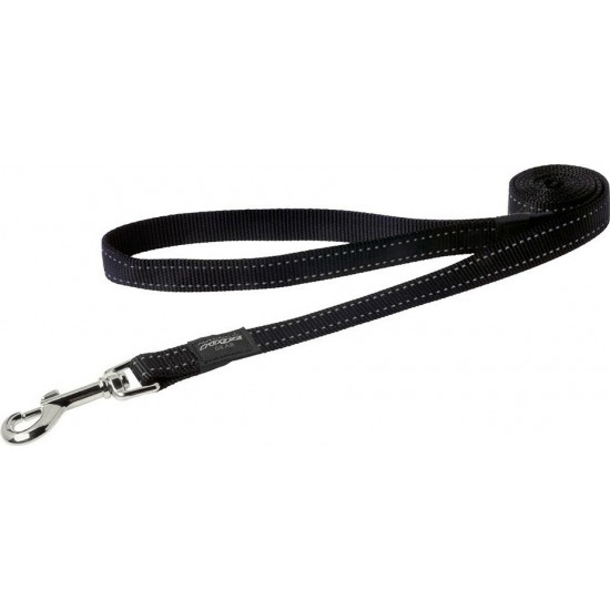 Λουρί Leash with mesh handle black 120cm - 2.0 cm