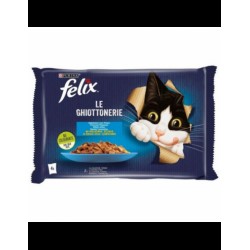 Purina Felix Le Ghiottonerie Φακελάκια Γάτας x 4 Με Σολομό Και Τόνο 85gr