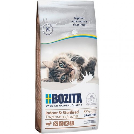 Bozita Indoor & Sterilised Grain Free Reindeer 10kg 