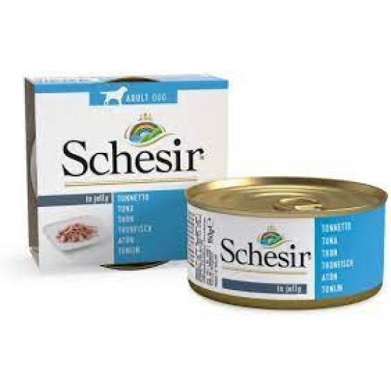 SCHESIR Wet food with tuna for adult dogs tin 150g
