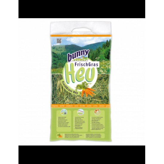 Bunny Nature Fresh Grass Hay Χόρτο Για Κουνέλια Και Τρωκτικά Με Καρότο 500 gr