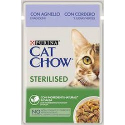 Cat Chow Sterilised σε Ζελέ Αρνί 85gr