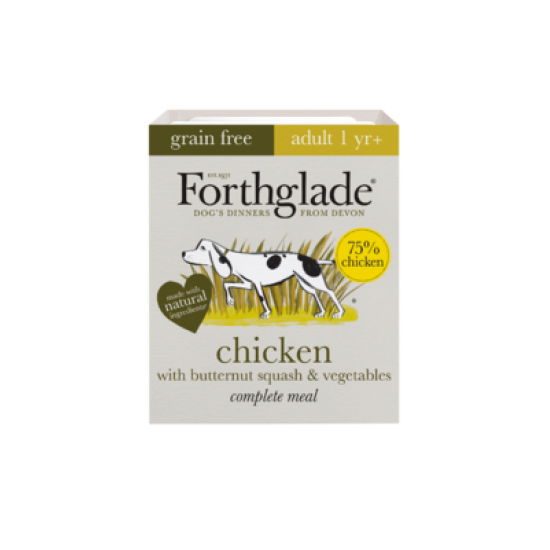 Forthglade Complete Grain Free Adult Trays - Chicken with Butternut Squash & Veg 395