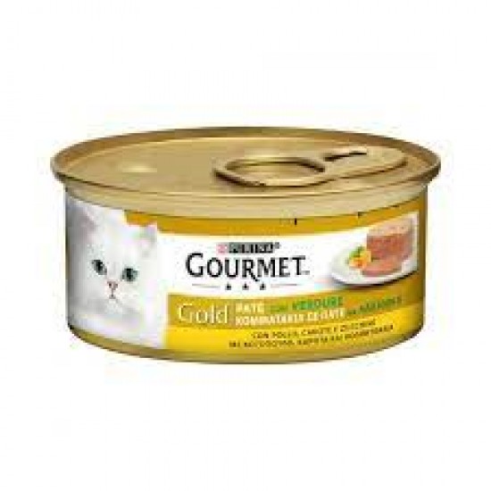 Purina Gourmet Gold HsCC Κοτόπουλο, Καρότα και Κολοκυθάκια 85g