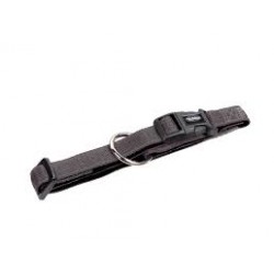 Nobby Soft Grip Dog Collar, 25-35 cm/15 mm, Dark Grey/Black