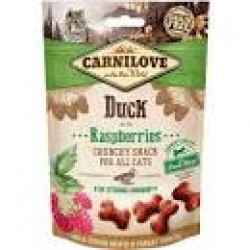 Carnilove Crunchy Cat Treats Duck with Raspberries 50g