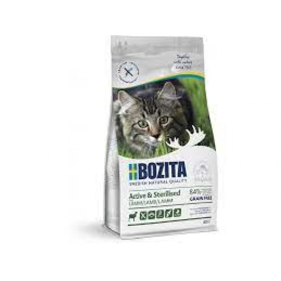 Bozita Cat Indoor & Sterilised Grain free Αρνί 400g