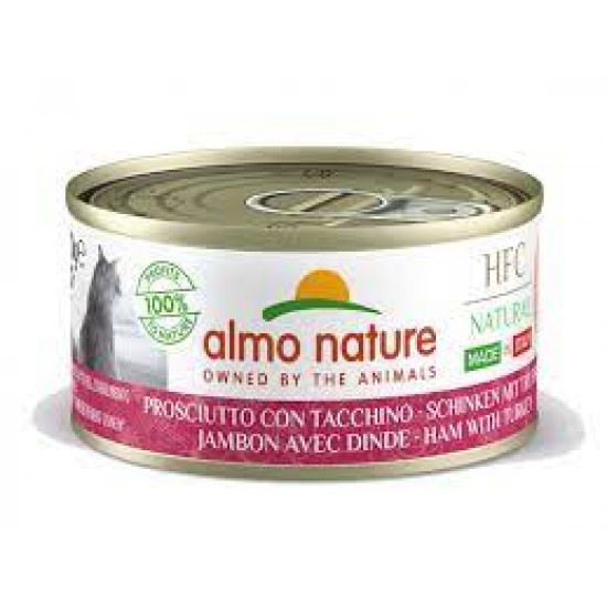 HFC Almo Nature Cats Natural Ham and Turkey Vadigran 70gr