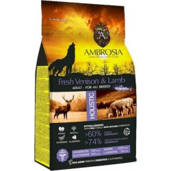 Ambrosia Grain Free Adult Venison and Lamb 12kg