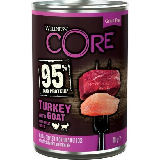 Wellness Core 95% protein Γαλοπούλα με γίδα και πατάτα  400gr..