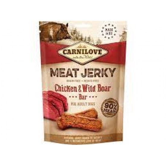 Carnilove Dog Jerky Chicken & Wild Boar Bar 100g