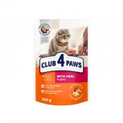 Club4Paws Premium Adult Cat Veal 100g
