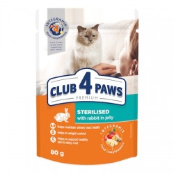 Club 4 Paws Sterilised with Rabbit in Jelly 80g