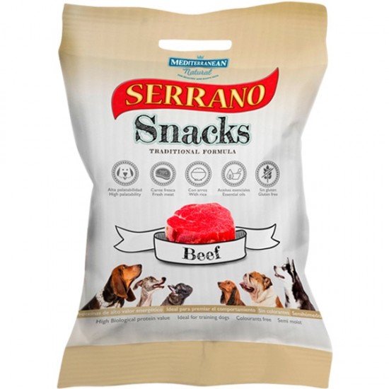 Serrano Snack for Dog-Serrano Βeef 100g