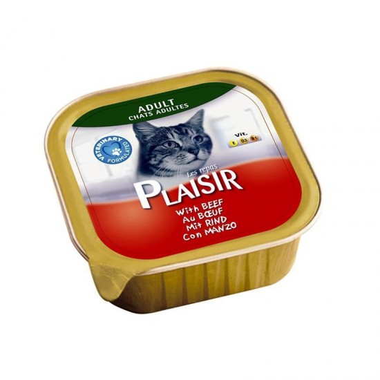 Plaisir Adult Pate with Beef 100g