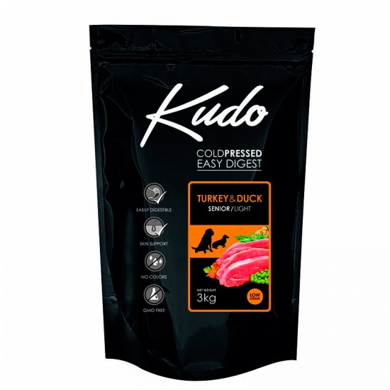 Kudo Low Grain Senior Light Turkey And Duck 3kg