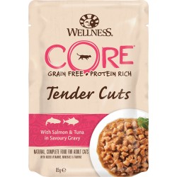 Wellness Core Σολομός / Τόνος Tender Cuts 85gr