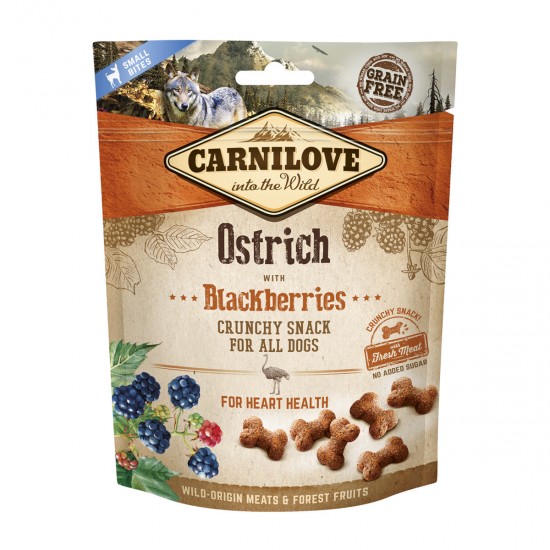 Carnilove Snack Crunchy Ostrich with Blackberries 200gr